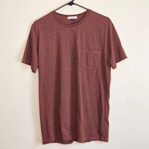 Gustin Men's Pocket Tee, Rust Brown, Short Sleeve, Sz M